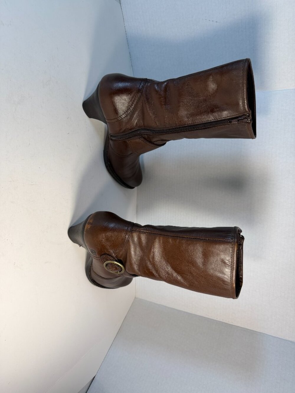 WOMEN'S SIZE 9 Born Brown Leather Boots - Picture 6 of 16